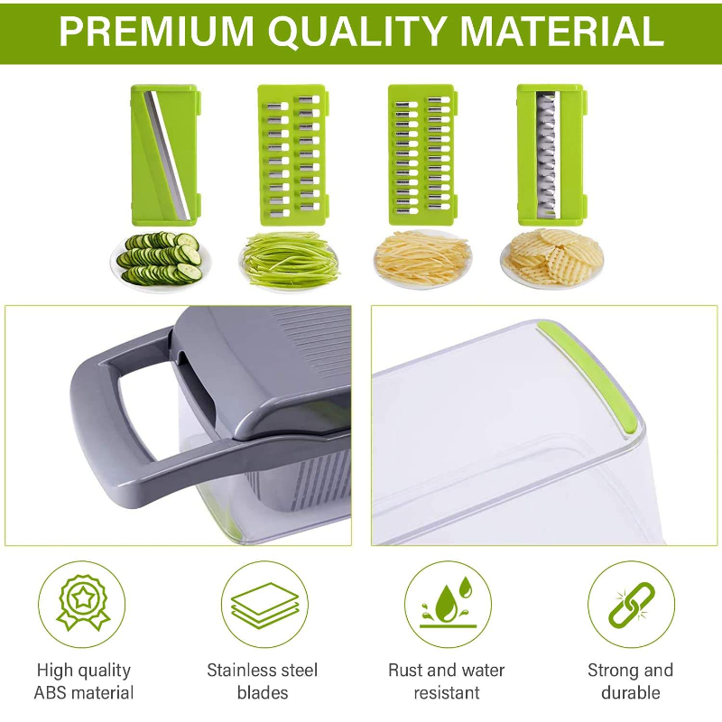 12 in 1 Manual Vegetable Chopper, Vegetable Cutter and Slicer