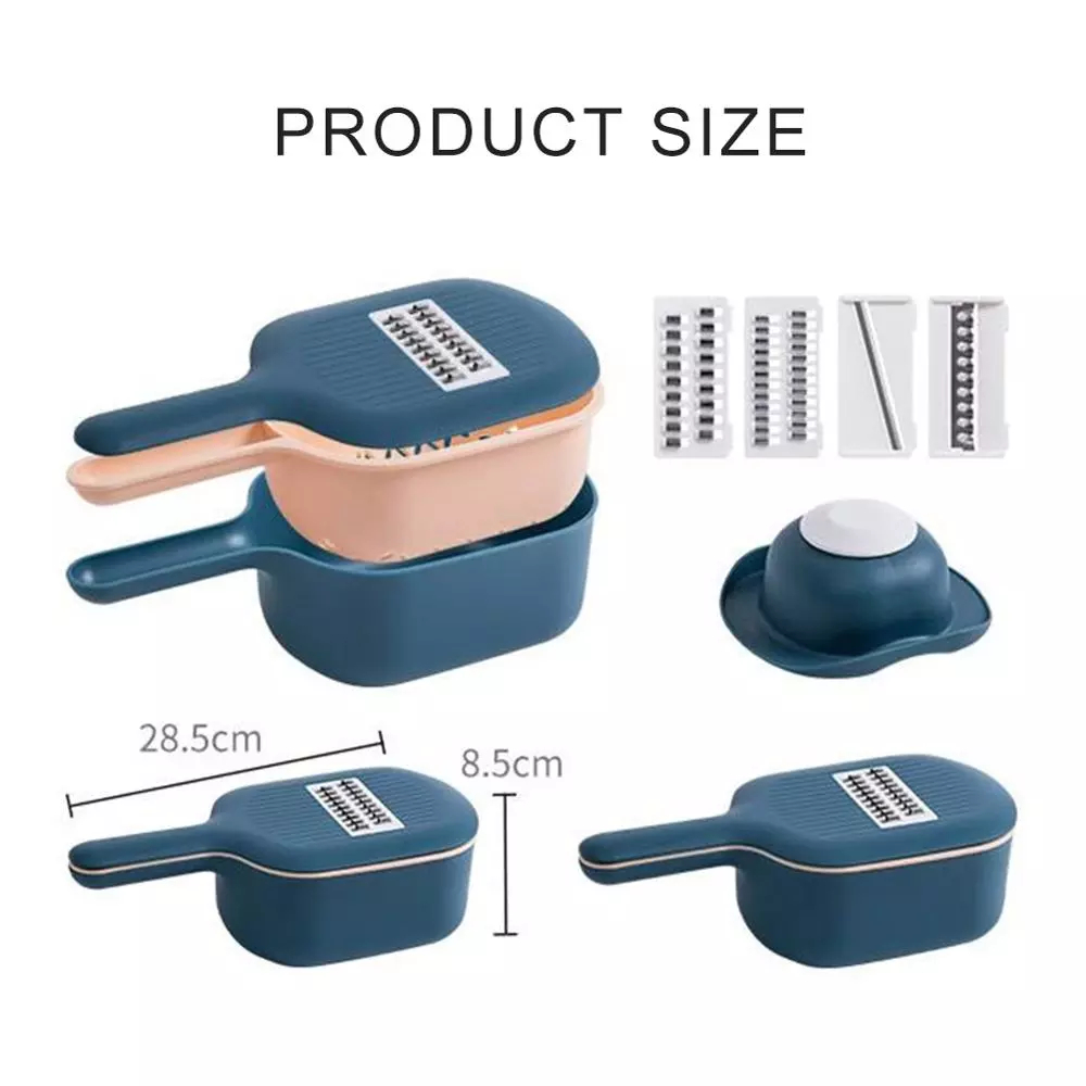 Multi-Functional Vegetable Cutter With Variable Blades and a Strainer for Easier and Cleaner Cooking