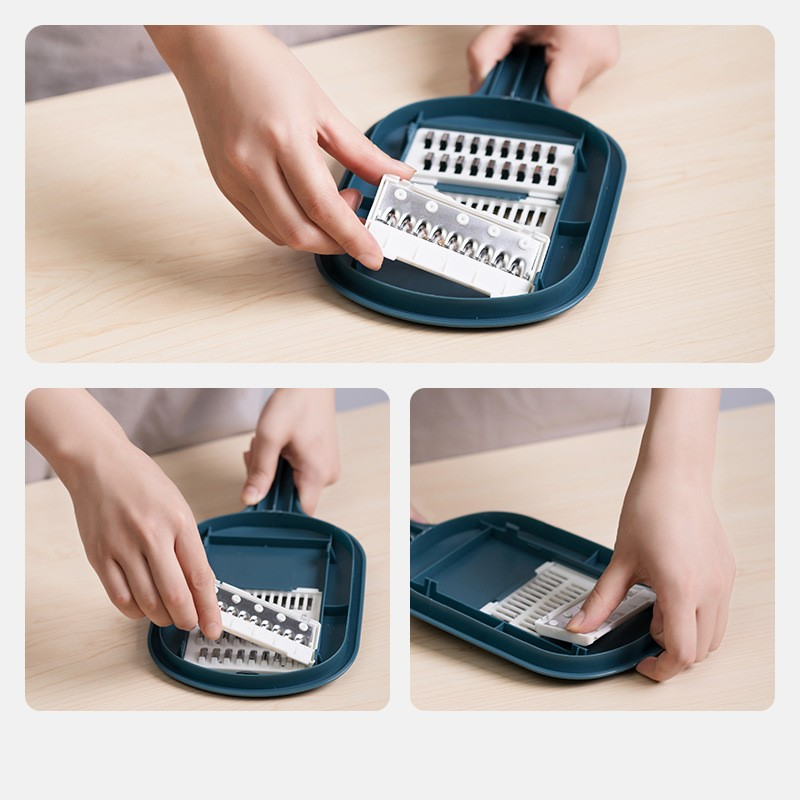 Multi-Functional Vegetable Cutter With Variable Blades and a Strainer for Easier and Cleaner Cooking