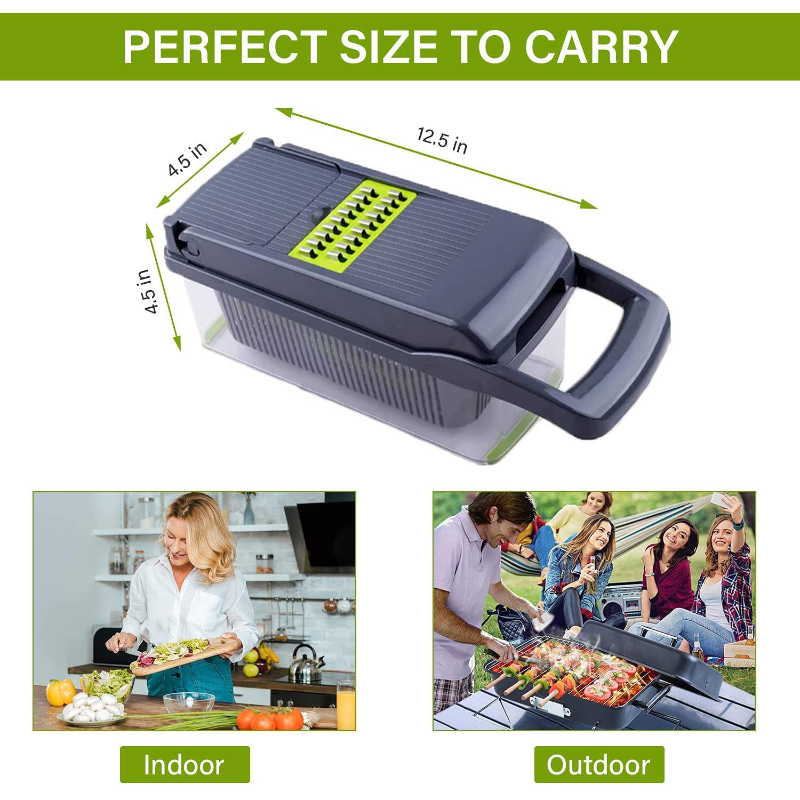 12 in 1 Manual Vegetable Chopper, Vegetable Cutter and Slicer