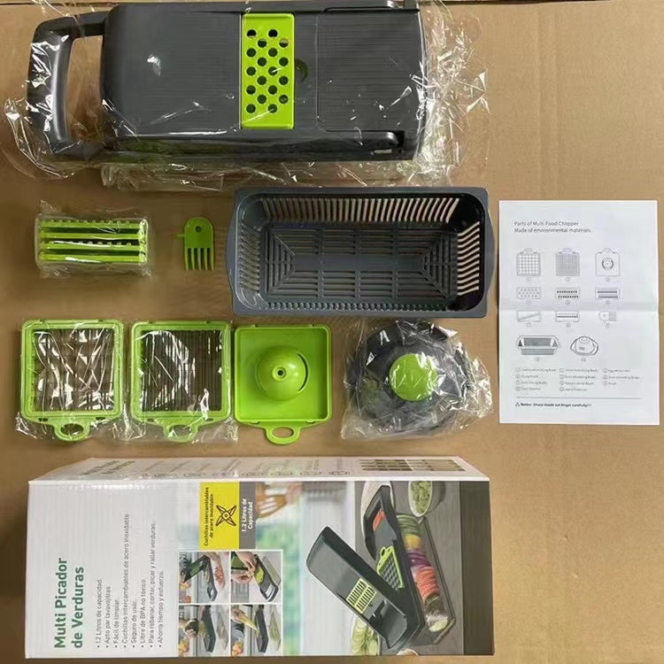 12 in 1 Manual Vegetable Chopper, Vegetable Cutter and Slicer