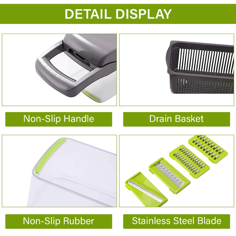 12 in 1 Manual Vegetable Chopper, Vegetable Cutter and Slicer