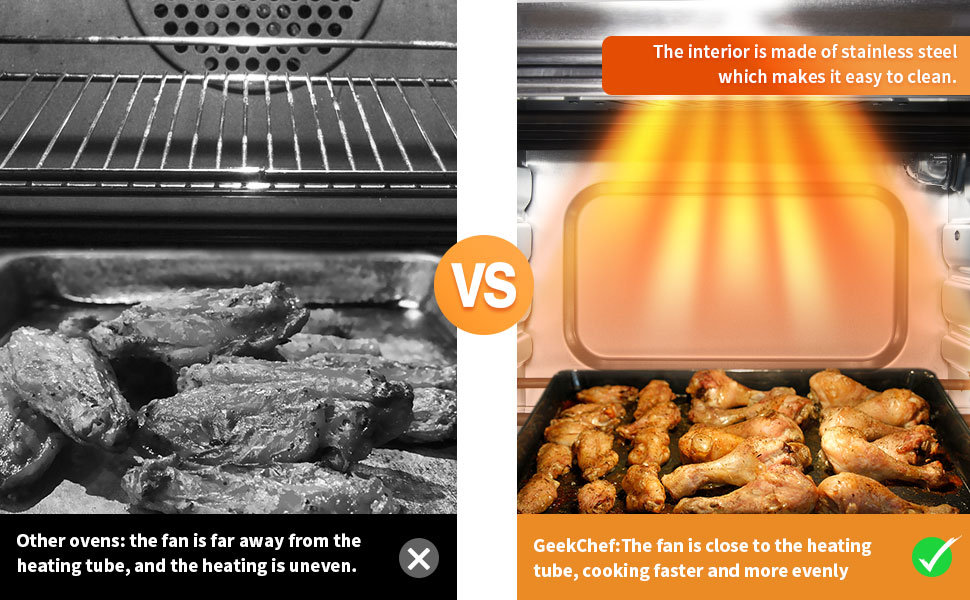 Geek Chef Air Fryer Toaster Oven, 4 Slice Toaster Convection Air Fryer Oven