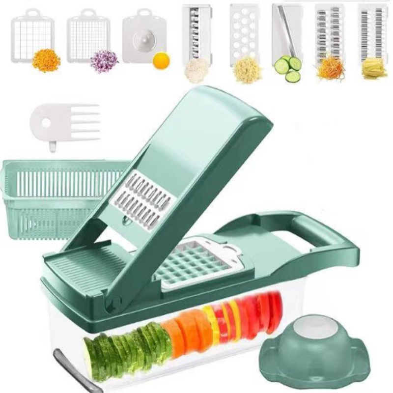 12 in 1 Manual Vegetable Chopper, Vegetable Cutter and Slicer