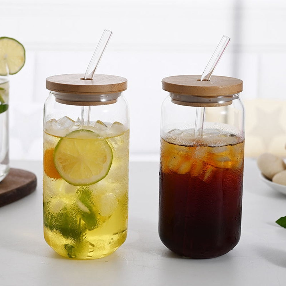 Can Shaped Glass Cups, 16 oz & 18.5 oz, Securely Boxed Gift