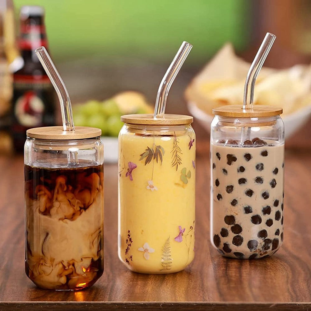 Can Shaped Glass Cups, 16 oz & 18.5 oz, Securely Boxed Gift
