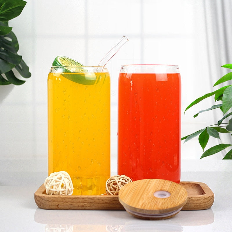 Can Shaped Glass Cups, 16 oz & 18.5 oz, Securely Boxed Gift