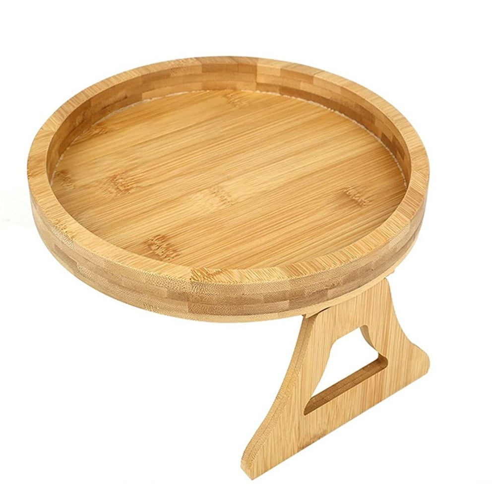 Wooden Armrest Clip-On Table Sofa Organizer