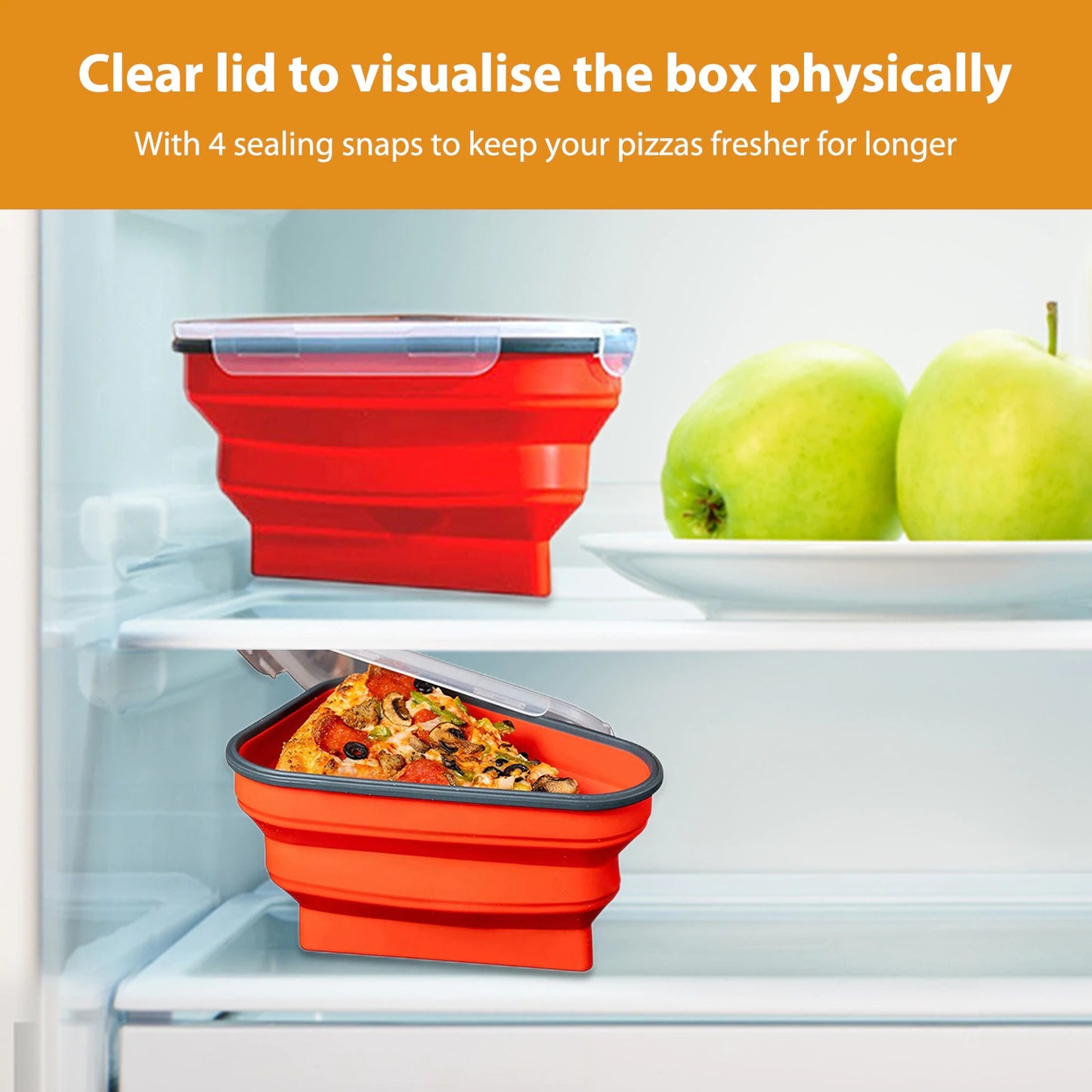 Pizza Pack - Food Grade and BPA Free Sillicone Storage Container For Pizza
