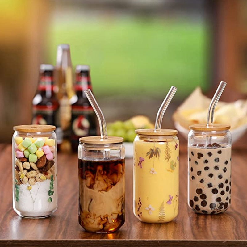 Can Shaped Glass Cups, 16 oz & 18.5 oz, Securely Boxed Gift