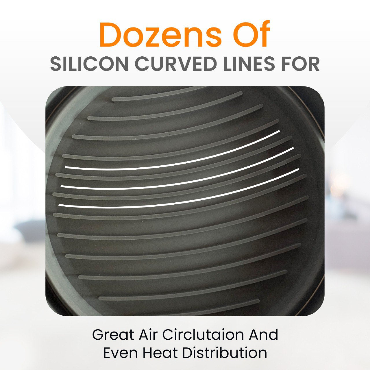 Collapsible Round Silicone Air Fryer Liner with Divider Insert, Gloves, Tongs and Oil Brush- 8 Inches