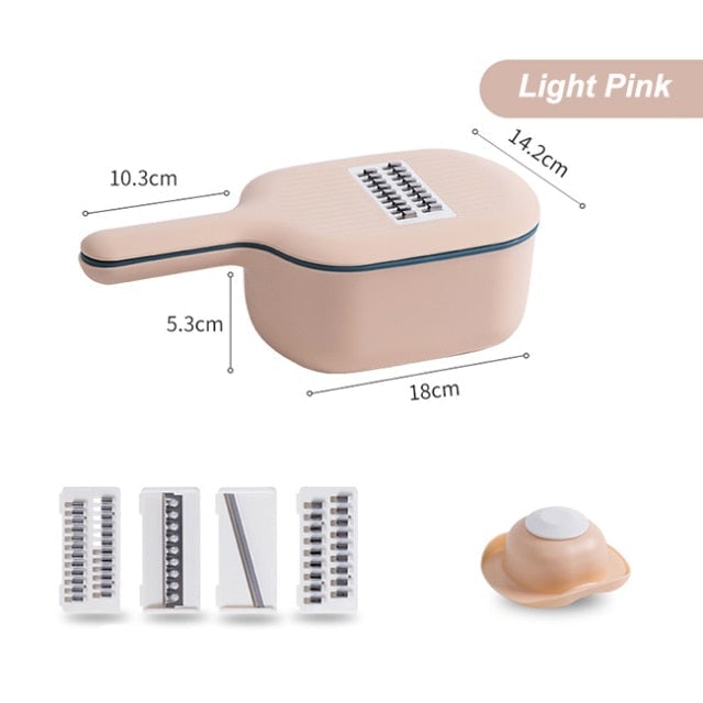 Multi-functional Vegetable Cutter With Variable Blades and a Strainer For Easier and Cleaner Cooking - VeranCo