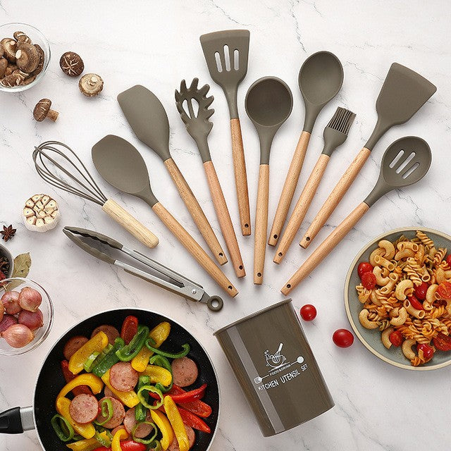 Eco Friendly Silicone Kitchenware Cooking Utensils Set - VeranCo