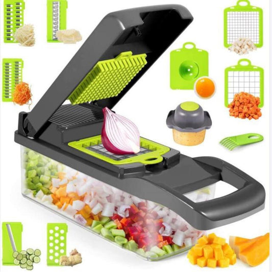 12 in 1 Manual Vegetable Chopper, Vegetable Cutter and Slicer