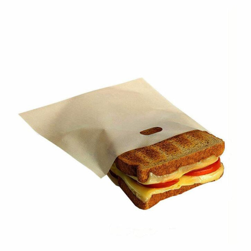 Reusable Toaster, Bread, Sandwich Bags 10 pcs/set, Fiberglass Toast Microwave Heating Pastry Tools