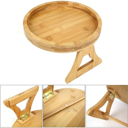 Wooden Armrest Clip-On Table Sofa Organizer