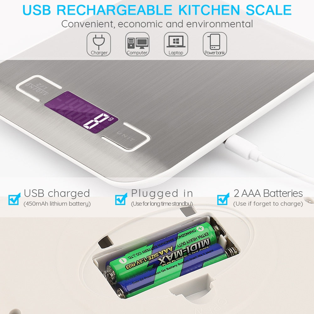 USB Powered Kitchen Digital Scale - VeranCo