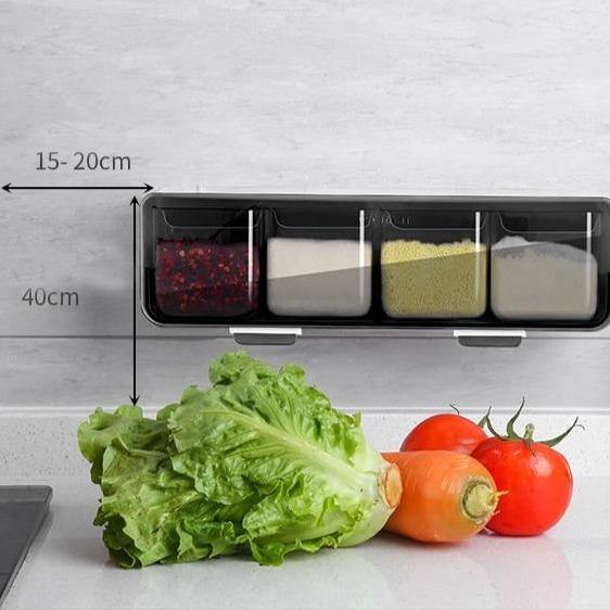 Wall-Mounted Spice Seasoning Jar Rack - VeranCo